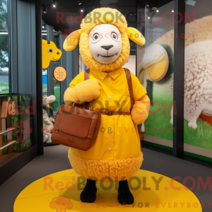 Gule får maskot kostume...