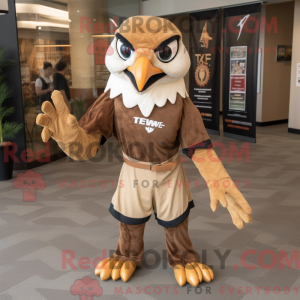 Tan Hawk Maskottchen Kostüm...