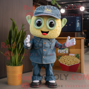 Oliven Pop Corn maskot...