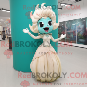 Cream Mermaid mascot...