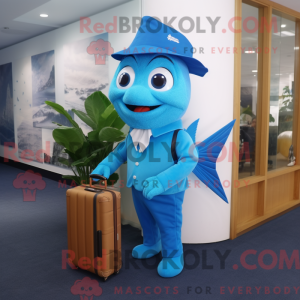 Blue Fish And Chips mascot...