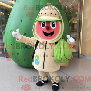 Beige Vandmelon maskot...