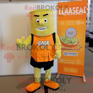Orange Caesar Salat maskot...