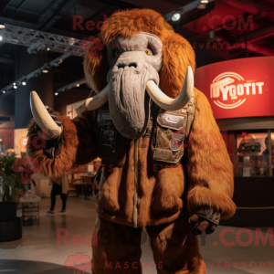 Rust Mammoth mascot costume...