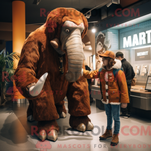 Rust Mammoth mascot costume...