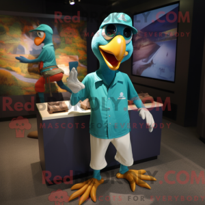 Teal Archeopteryx mascot...