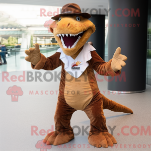 Brown Spinosaurus mascot...
