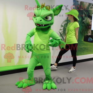 Green Chupacabra mascot...