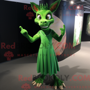 Green Chupacabra mascot...