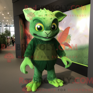 Green Chupacabra mascot...