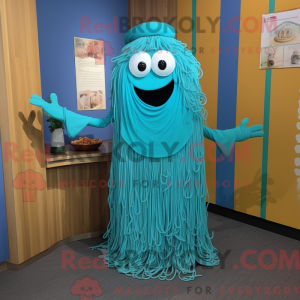 Turquoise Spaghetti mascot...