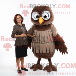 Brun Harpy-maskotdraktfigur...