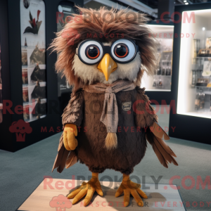 Brown Harpy mascot costume...