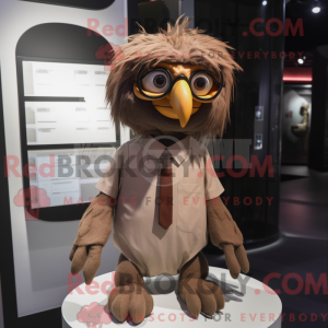 Brun Harpy maskot kostume...