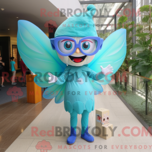 Cyan Zahnfee Maskottchen...
