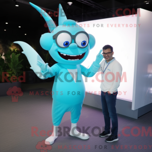 Cyan Zahnfee Maskottchen...