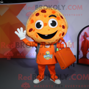 Orange Pizza mascot costume...