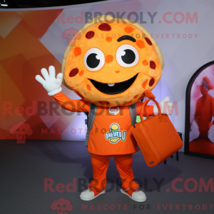 Orange Pizza maskot kostume...