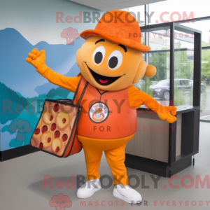 Orange Pizza mascot costume...