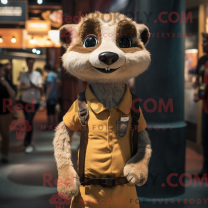 Tan Meerkat mascot costume...