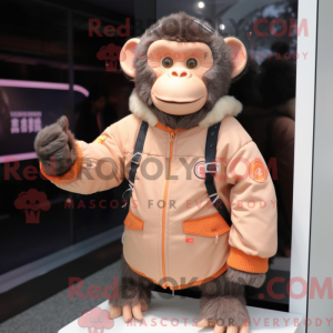 Peach Chimpanzee mascot...