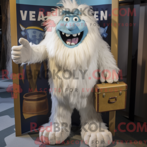 Cream Yeti mascot costume...