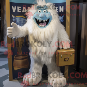 Cream Yeti maskot kostume...