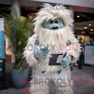 Cream Yeti mascot costume...
