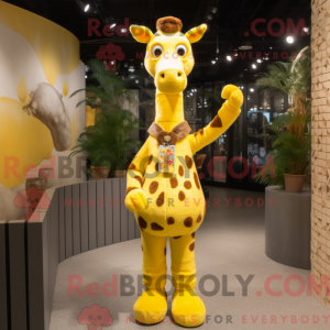 Lemon Yellow Giraffe mascot...