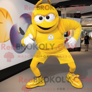 Gul eremitkrebs maskot...