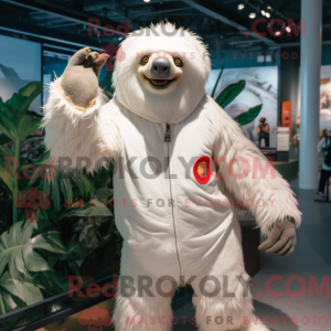 White Giant Sloth mascot...