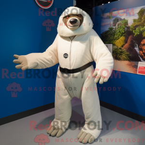 White Giant Sloth mascot...
