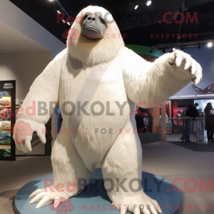 White Giant Sloth mascot...