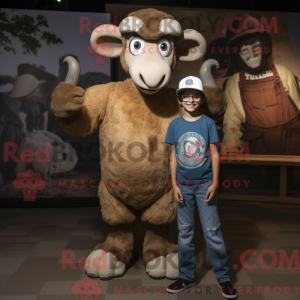 Brown Ram mascot costume...