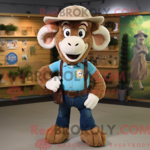 Brown Ram mascot costume...