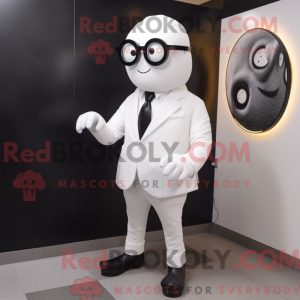 Hvid Cyclops maskot kostume...