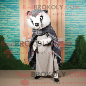 Grey Badger maskot kostume...