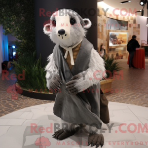 Grey Badger maskot kostume...