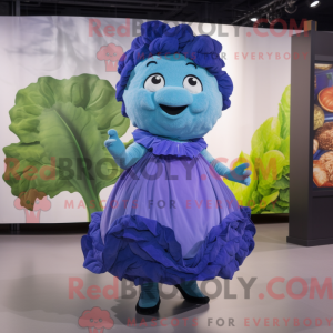 Blue Cabbage maskot kostume...