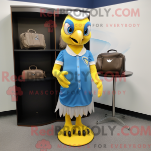 Yellow Blue Jay mascot...