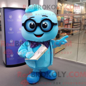 Sky Blue Raspberry mascot...