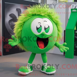 Green Handball Ball mascot...