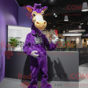 Purple Giraffe mascot...