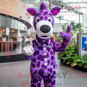 Purple Giraffe mascot...