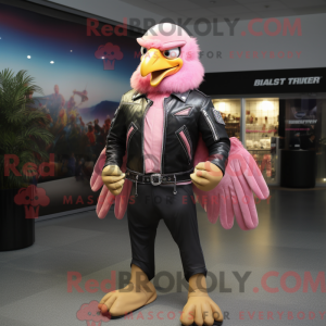 Pink Bald Eagle mascot...