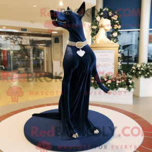 Navy Hunde maskot kostume...