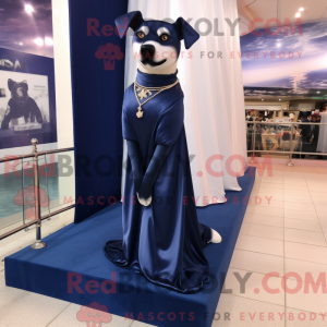 Navy Hunde maskot kostume...