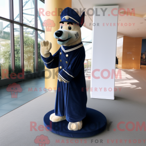 Navy Dog mascot costume...