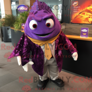 Postava maskota Purple Fish...