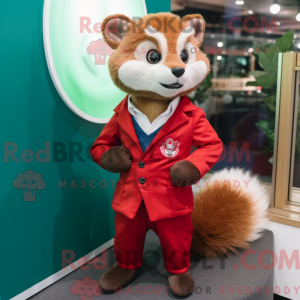 Red Ferret mascot costume...